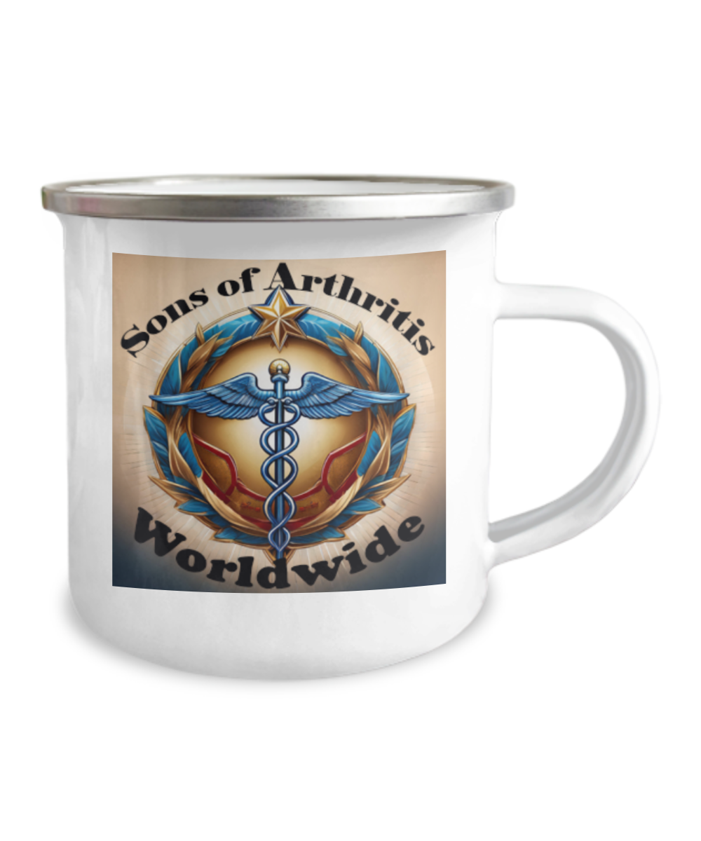 Camper Mug For the Arthritic Warrior, Son's of Arthritis, Where's the Ibuprofen