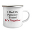 Negative Patience Camper Mug, Gift for the Camper, I Love To Camp, Patience Is Not My Best Quality