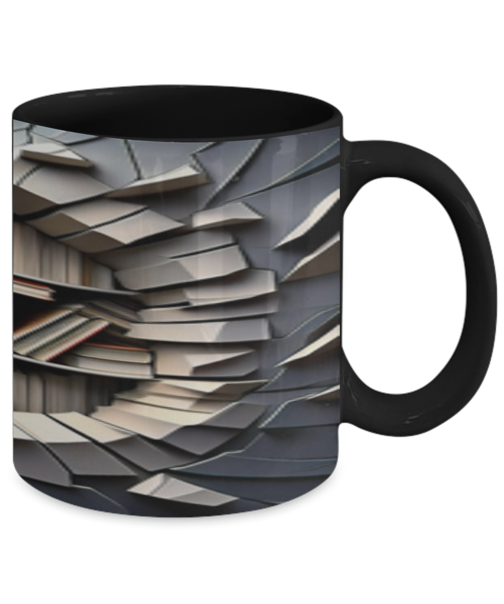 3D Wall Coffee Cup, Gift For Book Lover, I Love My Coffee And My Books