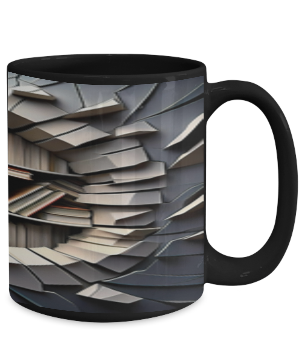 3D Wall Coffee Cup, Gift For Book Lover, I Love My Coffee And My Books