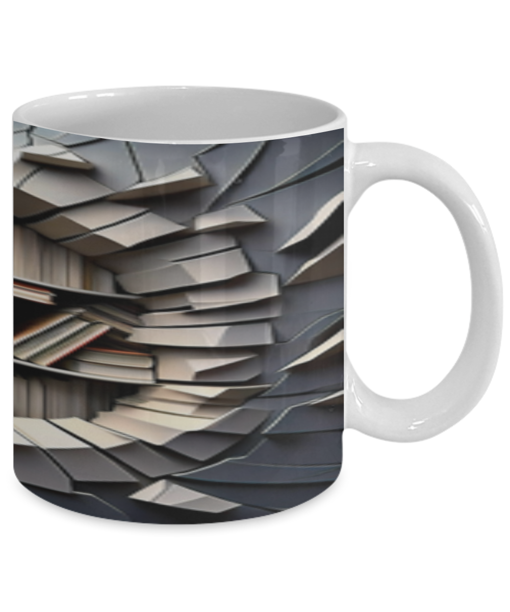 3D Wall Coffee Cup, Gift For Book Lover, I Love My Coffee And My Books