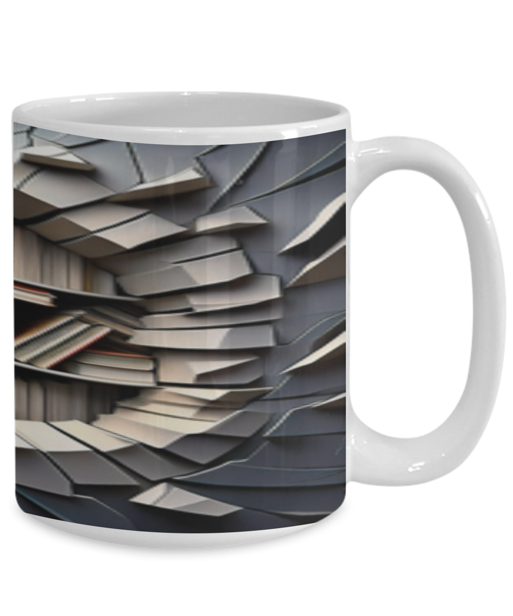 3D Wall Coffee Cup, Gift For Book Lover, I Love My Coffee And My Books