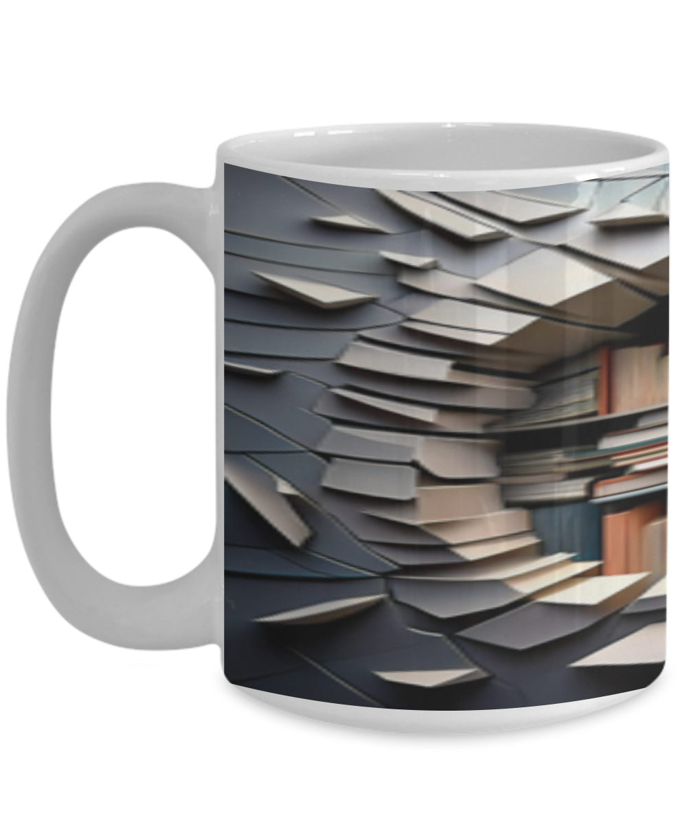 3D Wall Coffee Cup, Gift For Book Lover, I Love My Coffee And My Books