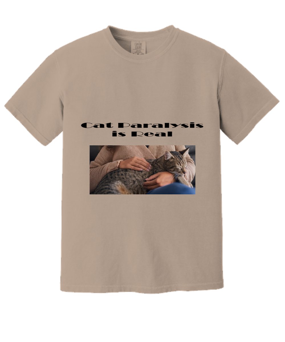 Cat Paralysis Is Real T-Shirt, Gift For A Cat Owner, I Can't Move My Cat