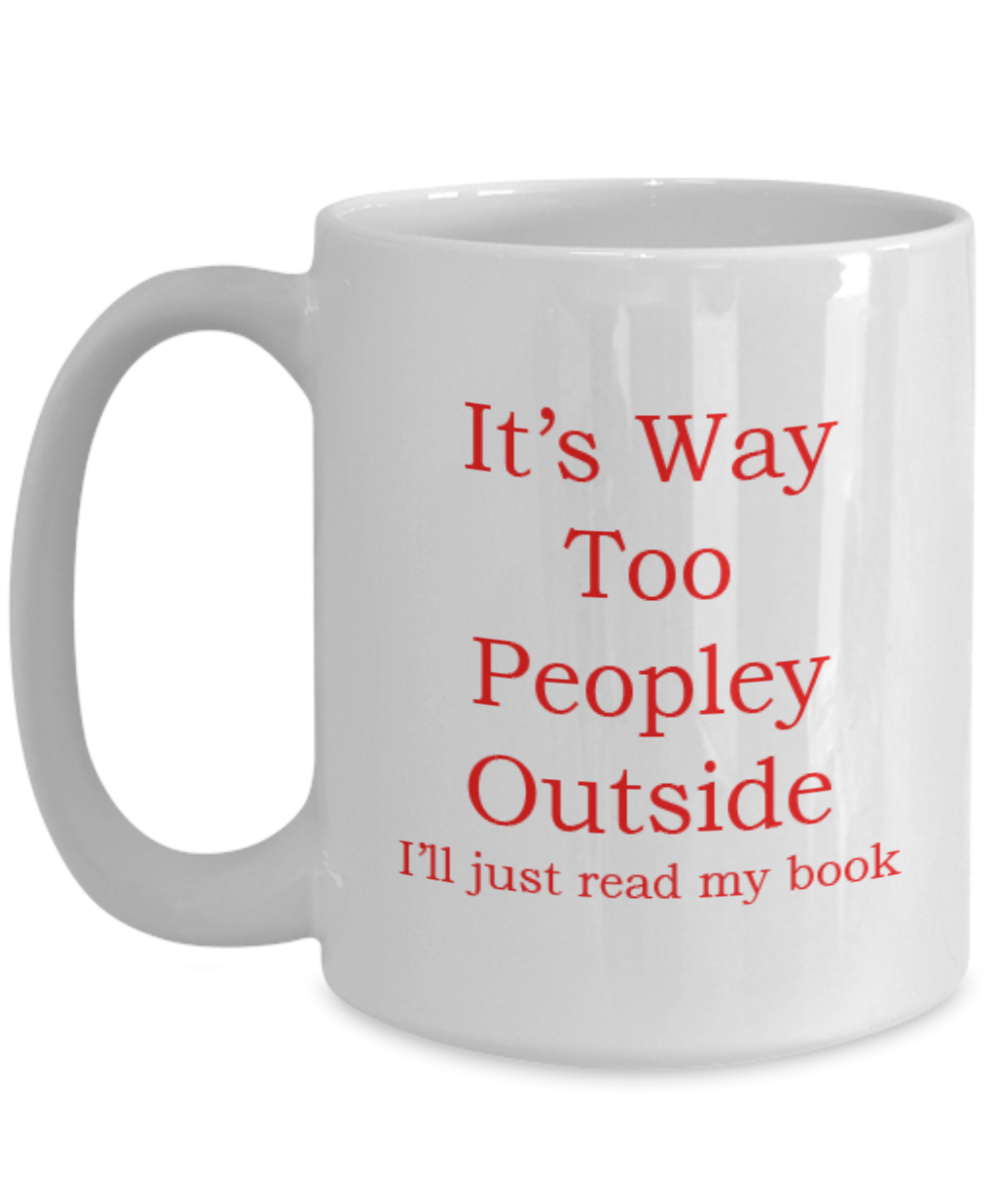 For the Avid Reader, Gift For The Book Worm, I Love Reading, Coffee Cup