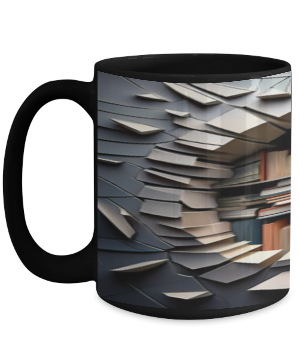 3D Wall Coffee Cup, Gift For Book Lover, I Love My Coffee And My Books