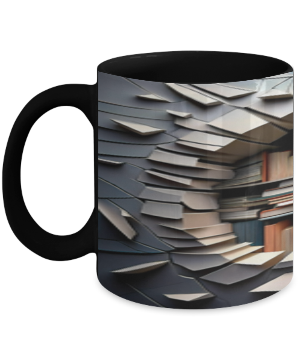 3D Wall Coffee Cup, Gift For Book Lover, I Love My Coffee And My Books