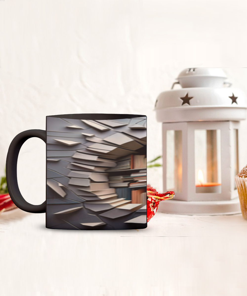 3D Wall Coffee Cup, Gift For Book Lover, I Love My Coffee And My Books