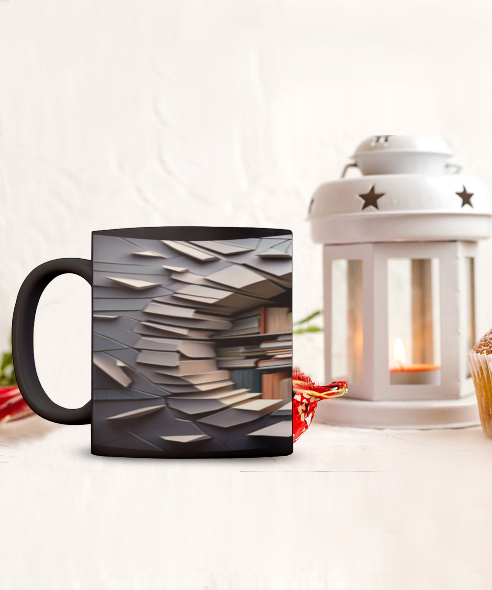 3D Wall Coffee Cup, Gift For Book Lover, I Love My Coffee And My Books