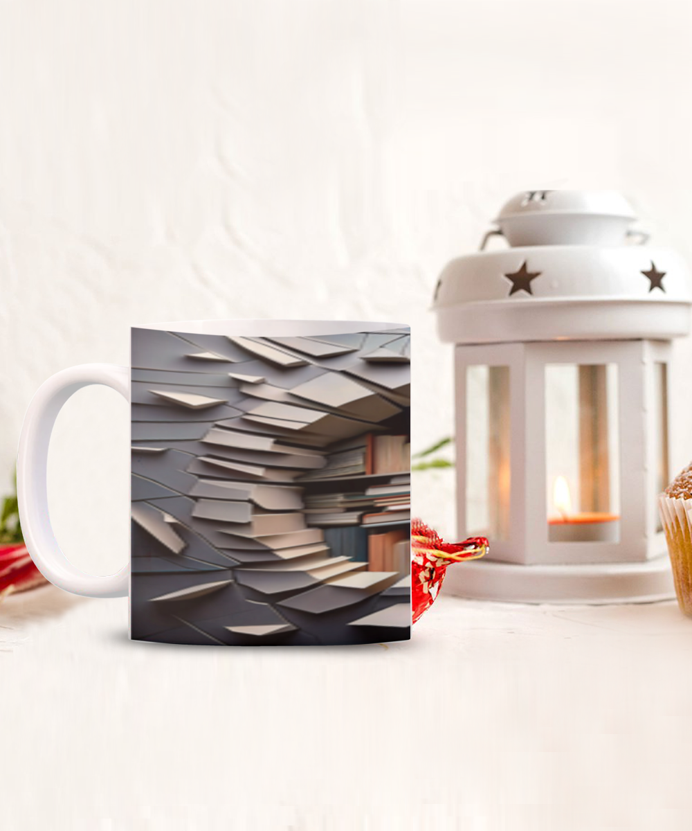 3D Wall Coffee Cup, Gift For Book Lover, I Love My Coffee And My Books