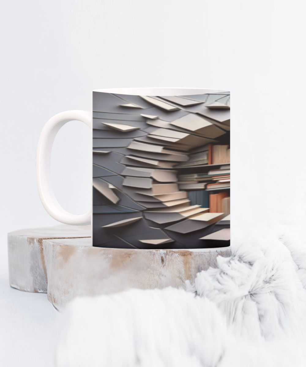 3D Wall Coffee Cup, Gift For Book Lover, I Love My Coffee And My Books