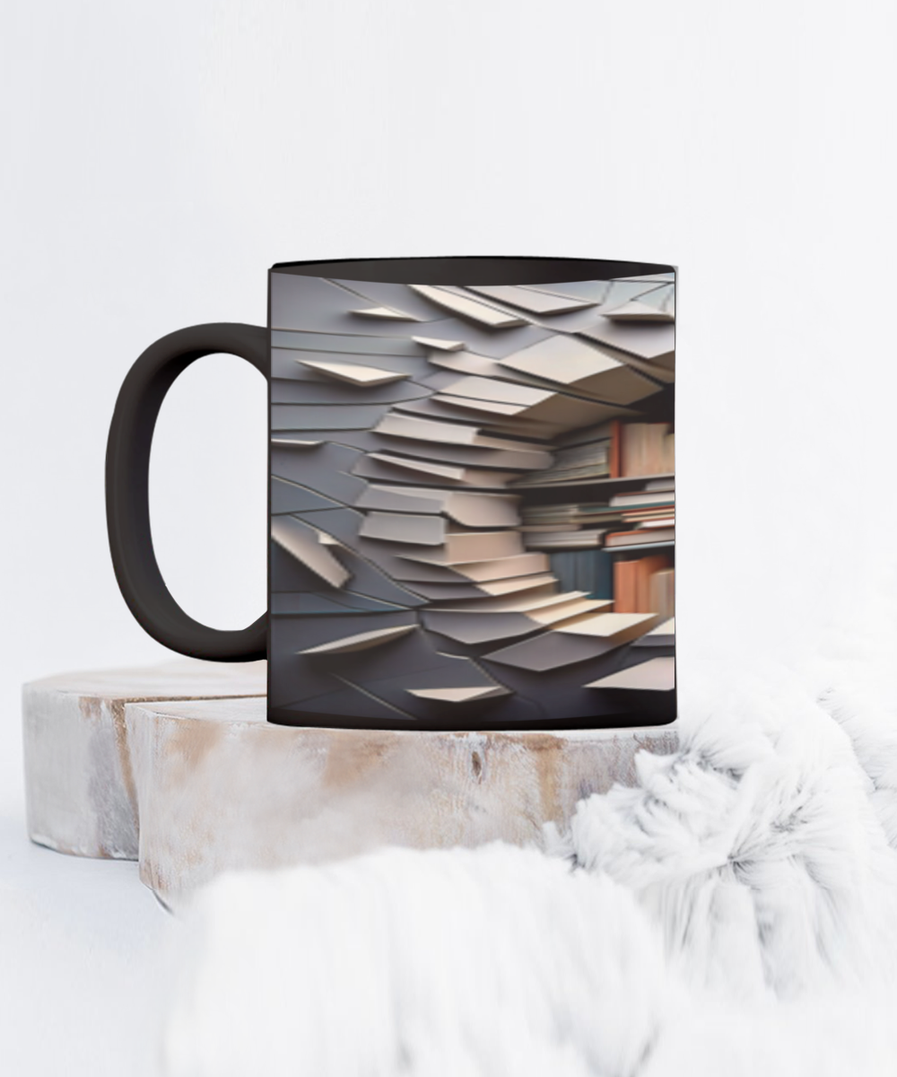 3D Wall Coffee Cup, Gift For Book Lover, I Love My Coffee And My Books