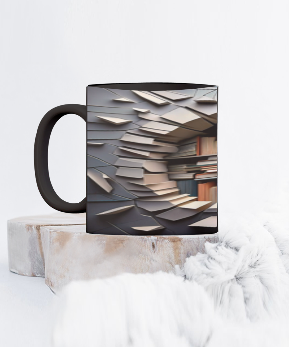 3D Wall Coffee Cup, Gift For Book Lover, I Love My Coffee And My Books