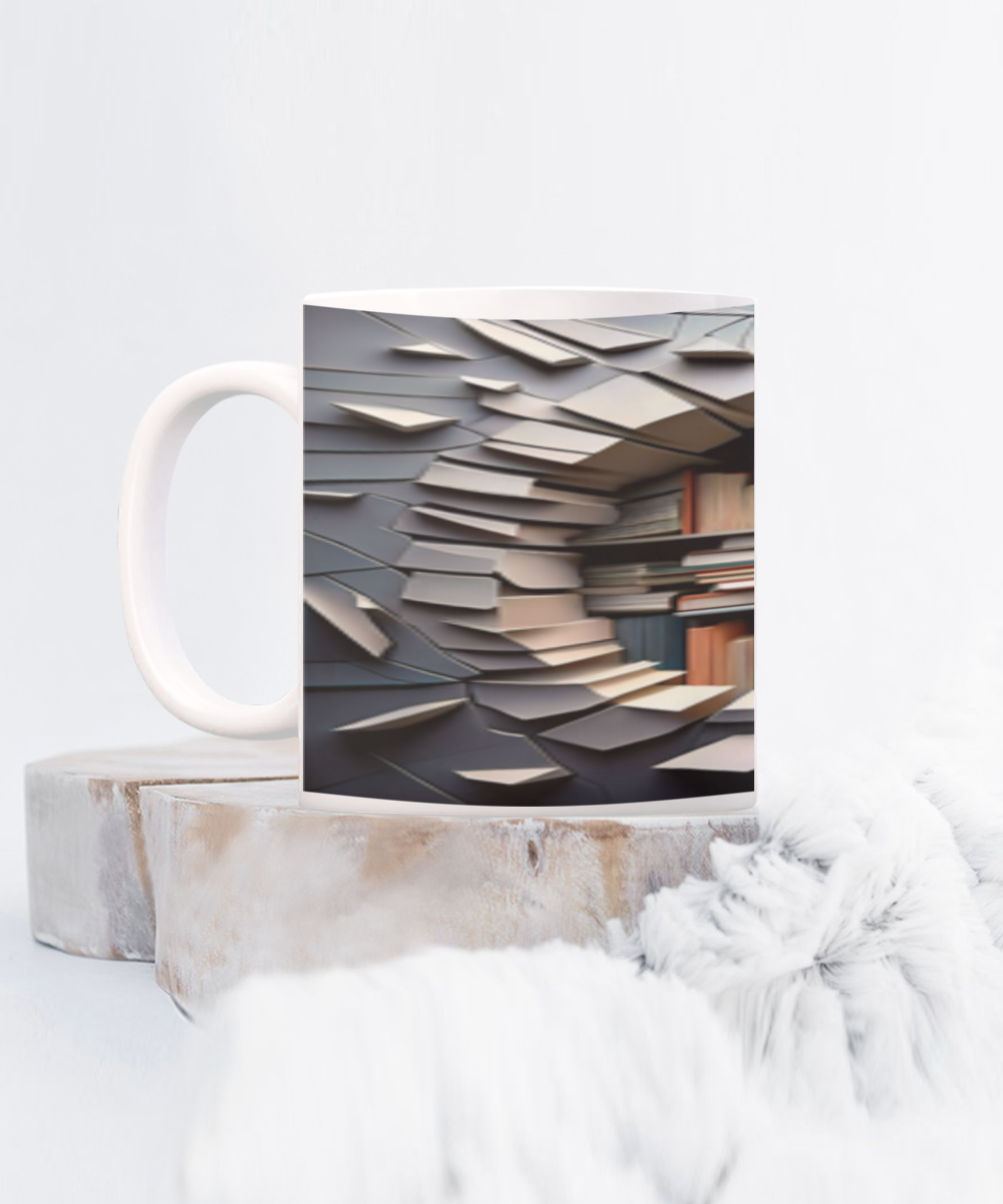 3D Wall Coffee Cup, Gift For Book Lover, I Love My Coffee And My Books