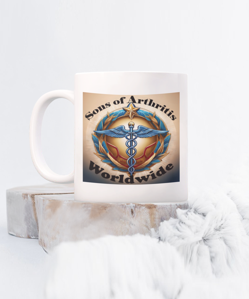 Sons of Arthritis Worldwide Member, Coffee Cup, Arthritis hurts everywhere