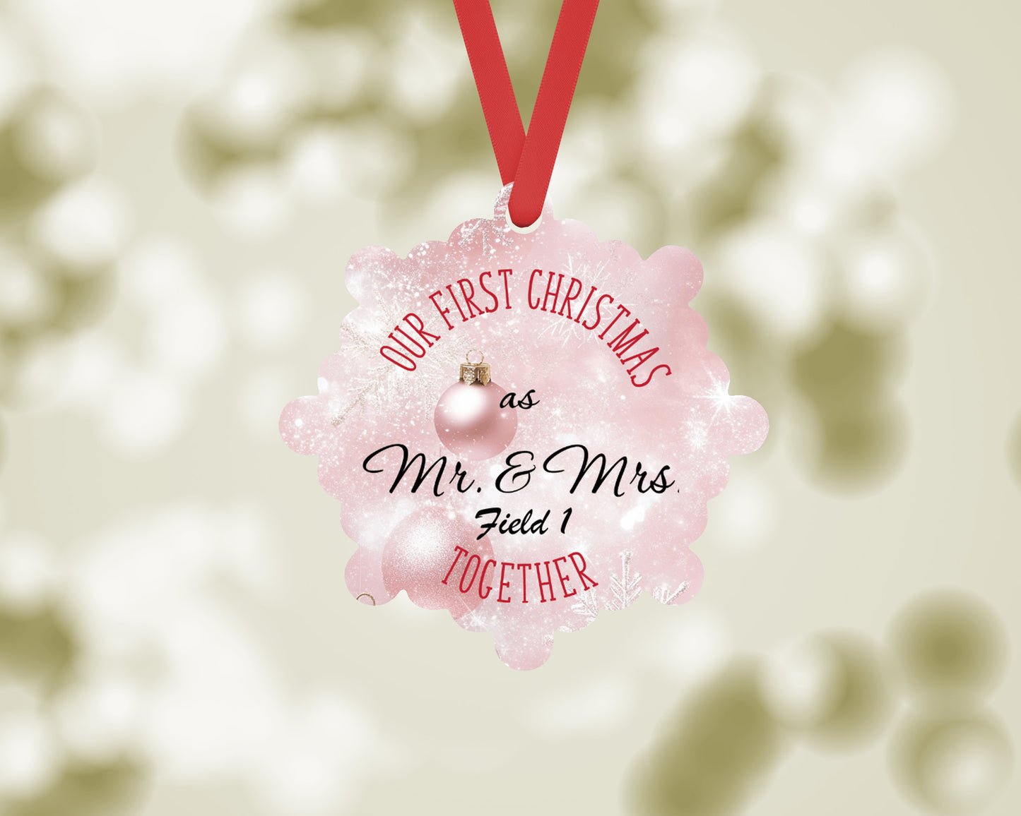 1st Married Christmas Ornament