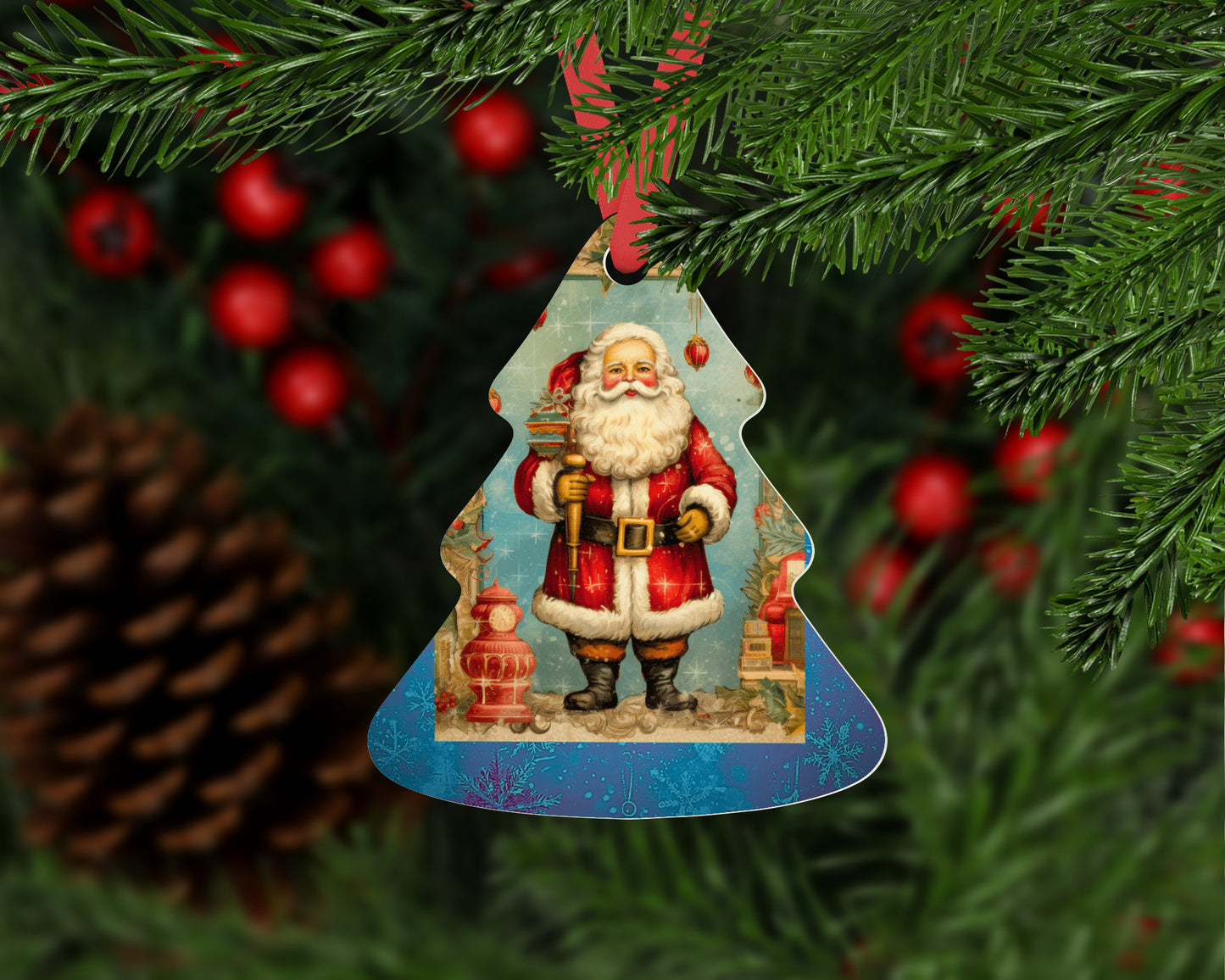 Santa Christmas Tree Ornament