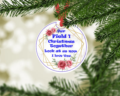 Our Christmas together ornament. Christmas ornament. Christmas marriage ornament. Presents for Spouse. Our __ Christmas Together Ornament