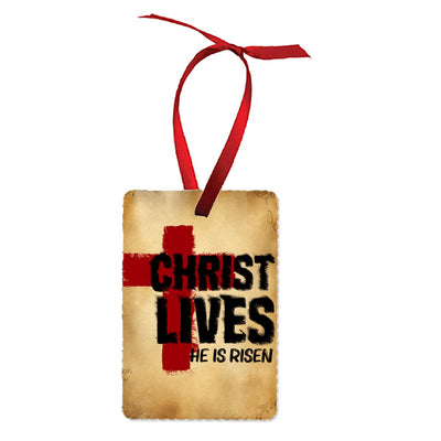 Christ Lives Rectangle Ornament God Spiritual