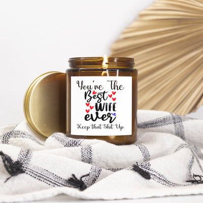 Best Wife Ever Gift for Wife Relationship Gift Wife Gift for Her Gift from Husband Valentine's Day Gift Soy Candles Handmade