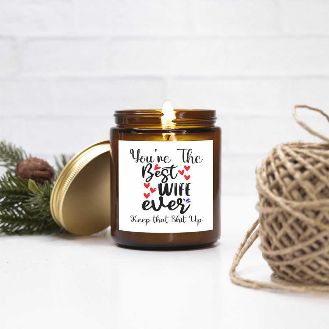 Best Wife Ever Gift for Wife Relationship Gift Wife Gift for Her Gift from Husband Valentine's Day Gift Soy Candles Handmade