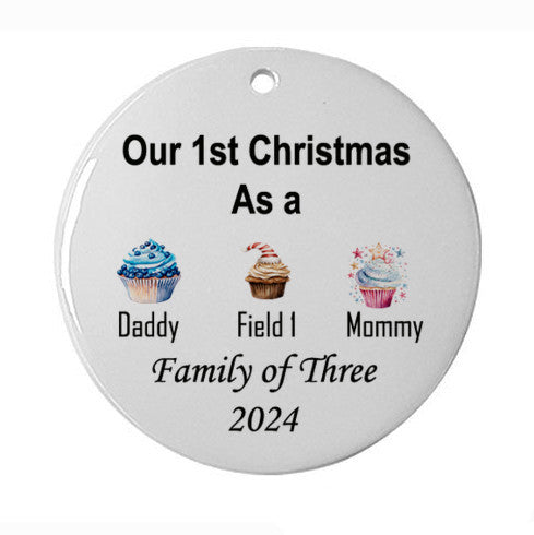 Our 1st Christmas as a Family of 3 Ornament