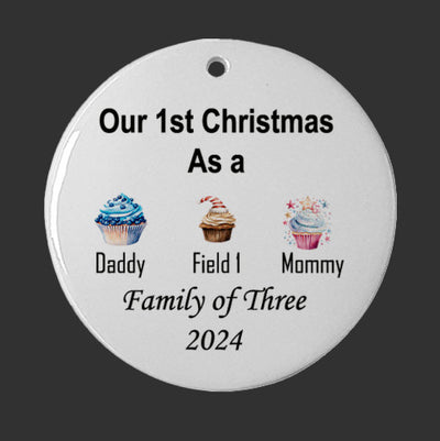 Our 1st Christmas as a Family of 3 Ornament