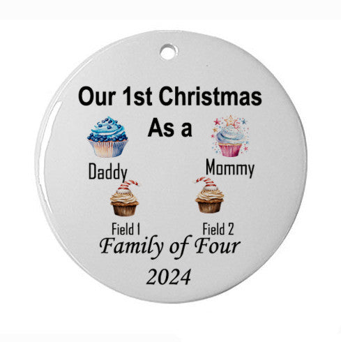 Our 1st Christmas as a Family of 4 Ornament