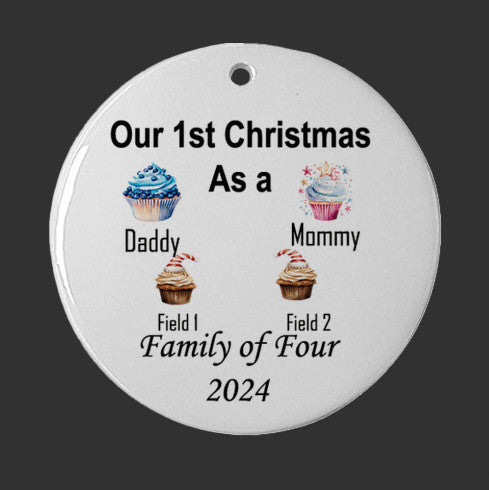 Our 1st Christmas as a Family of 4 Ornament