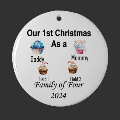 Our 1st Christmas as a Family of 4 Ornament