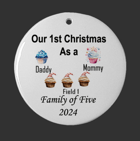 Our 1st Christmas as a Family of 5 Ornament