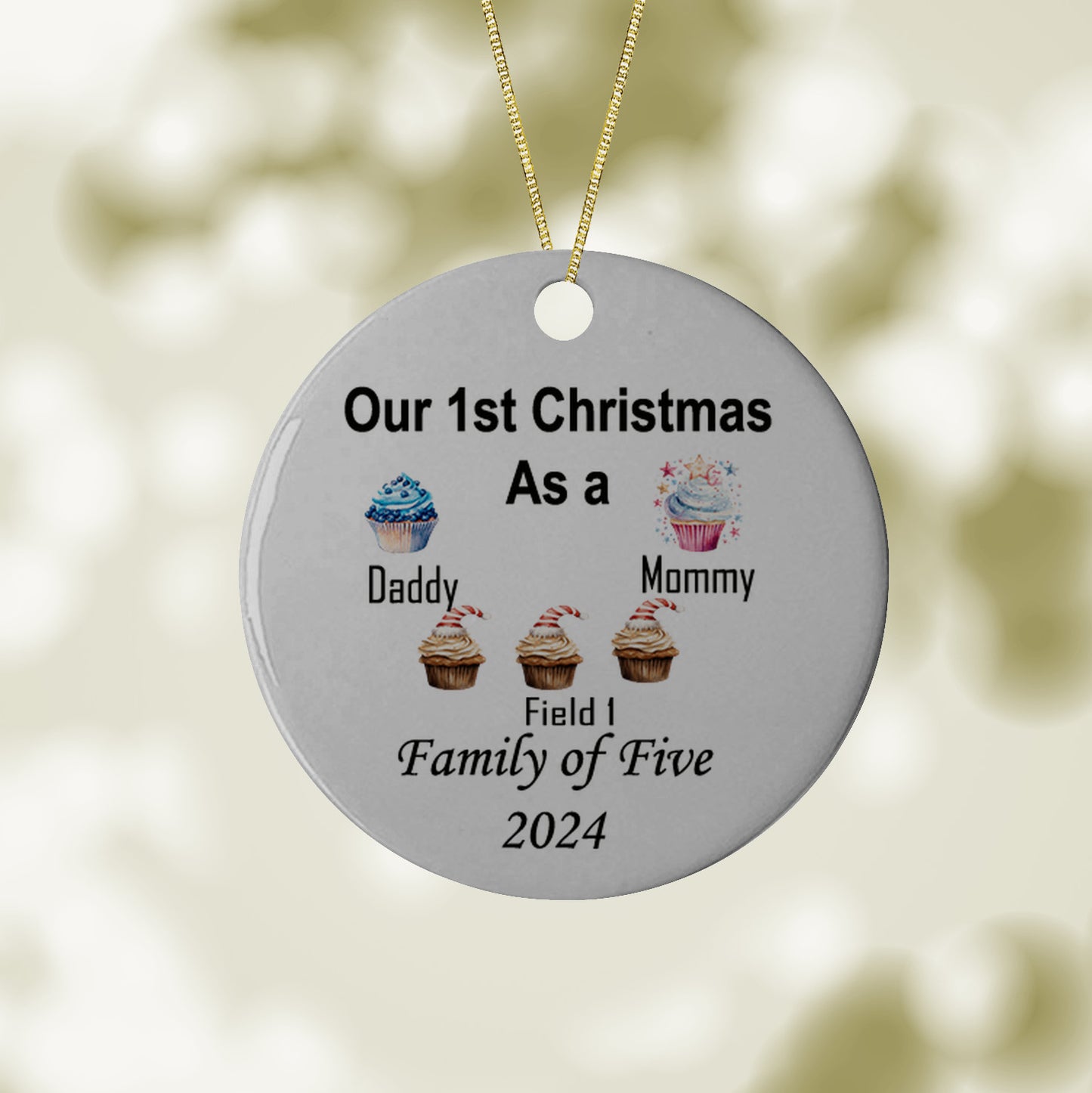 Our 1st Christmas as a Family of 5 Ornament