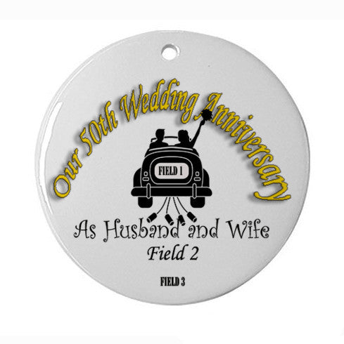 50th Wedding Anniversary Ornament