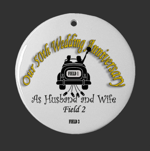 50th Wedding Anniversary Ornament