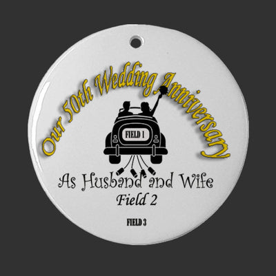 50th Wedding Anniversary Ornament