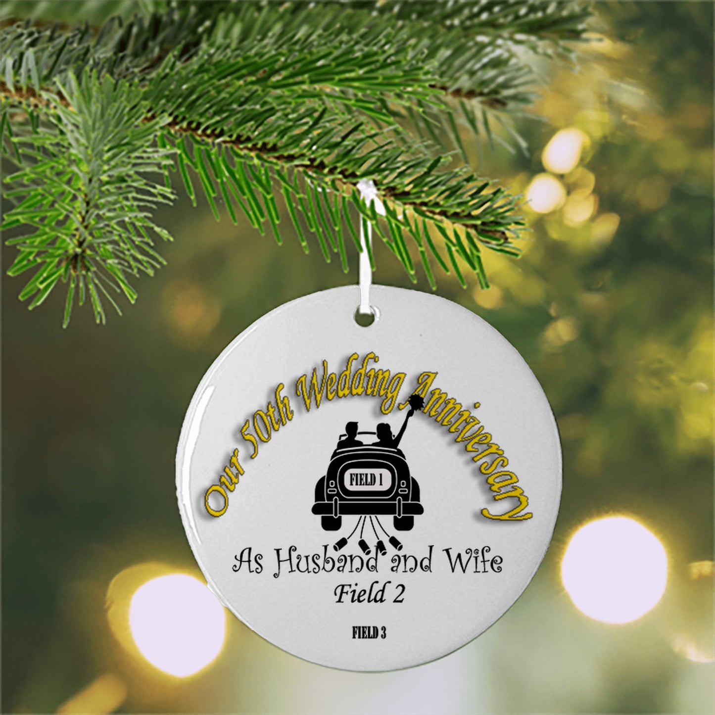 50th Wedding Anniversary Ornament