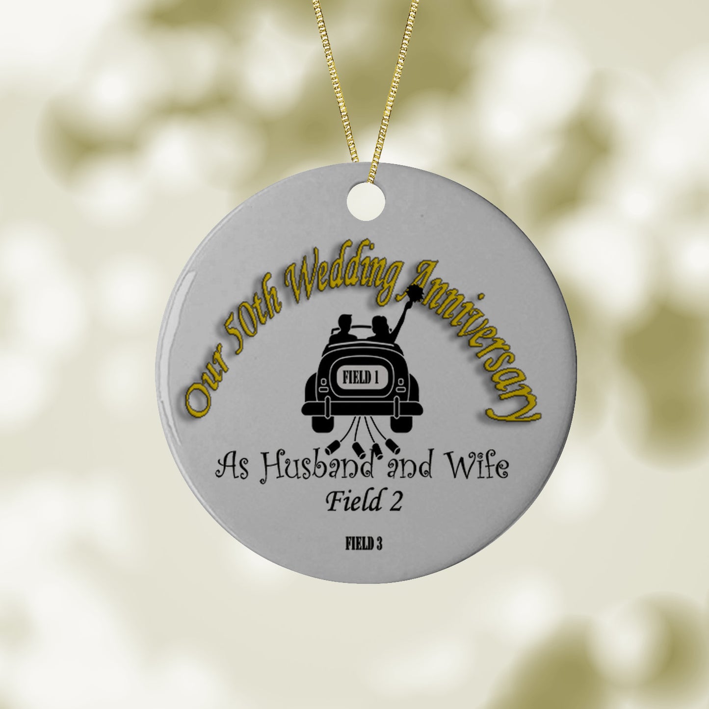 50th Wedding Anniversary Ornament