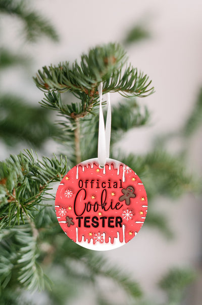 Official Cookie Tester Plastic Ornament