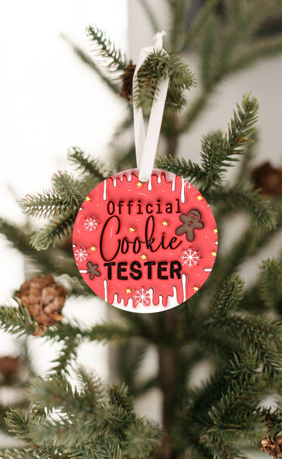 Official Cookie Tester Plastic Ornament