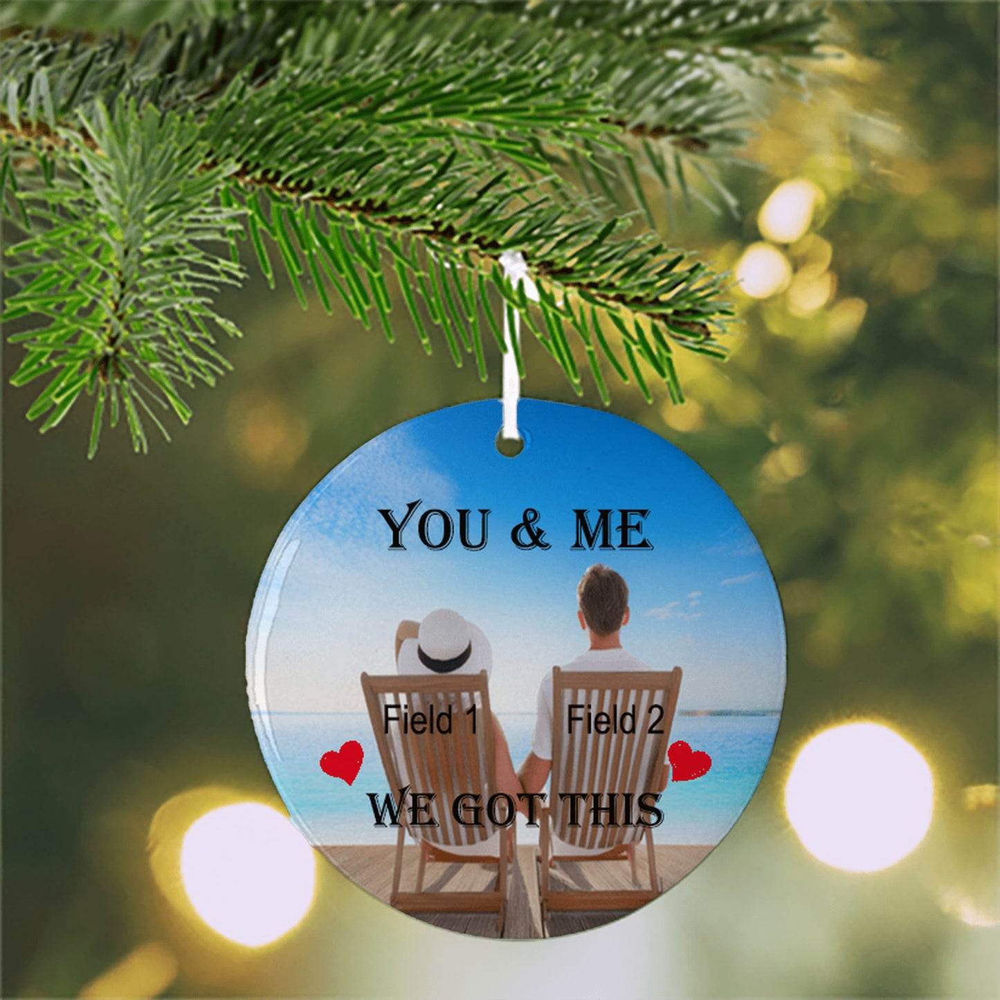 You And Me We Got This Ornament | Couple Name Ornament | Couple Ornament Home Decor | Personalized Housewarming Gift