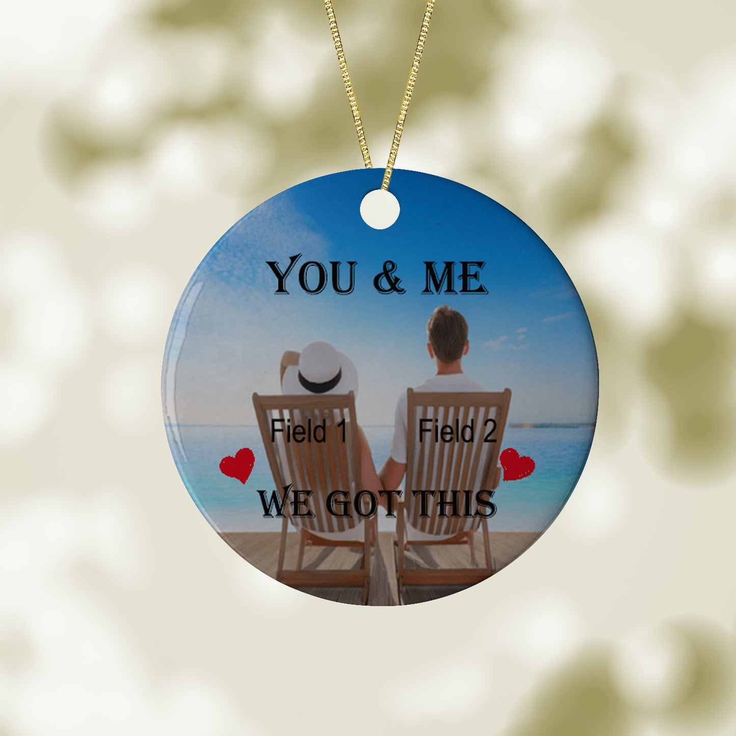 You And Me We Got This Ornament | Couple Name Ornament | Couple Ornament Home Decor | Personalized Housewarming Gift