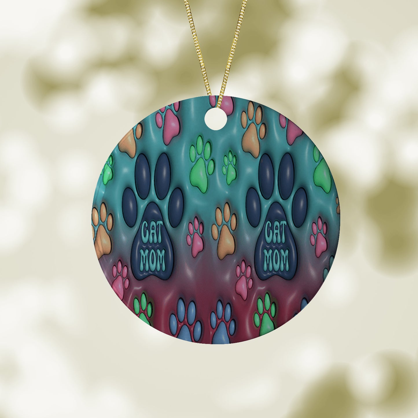 Cat Mom 3D Ornament