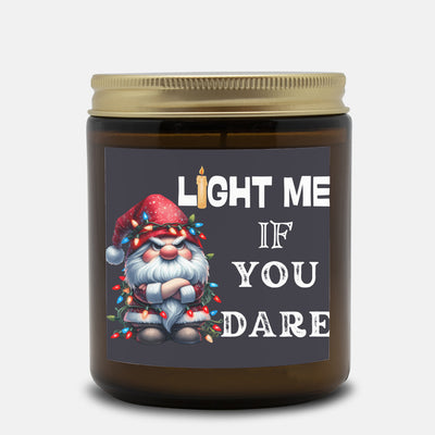 Grumpy Gnome - Amber Jar Candle - Vegan Coconut Wax Blend, Warm Vibrant Glow, Toxin-Free, Eco-Friendly Decor Accent