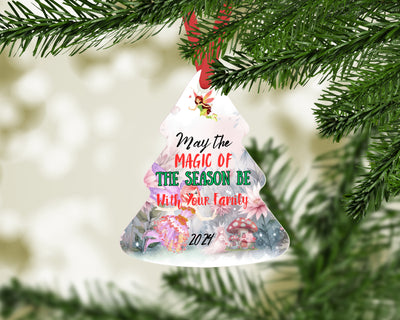 Custom Metal Christmas Ornament - Believe in the Magic - Tis the Season 2024 - Family Ornament - Fairy Magic