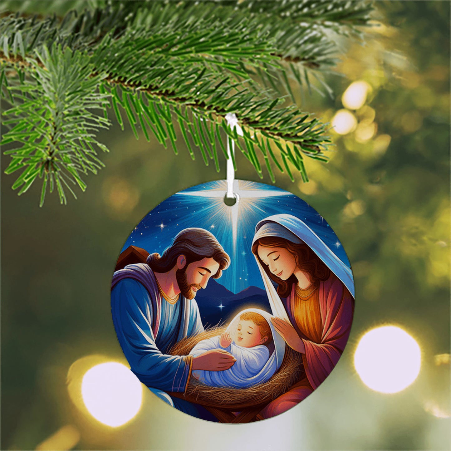 Nativity Ornament, Nativity Scene, Jesus, Christmas Holiday Decor, Holy Family Decoration,nativity ornaments, Christmas Ornament