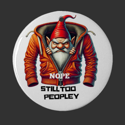 Grumpy Gnome Peeking from Broken Zipper Jacket - Funny Ceramic Ornament for Introverts, Unique Gift Idea