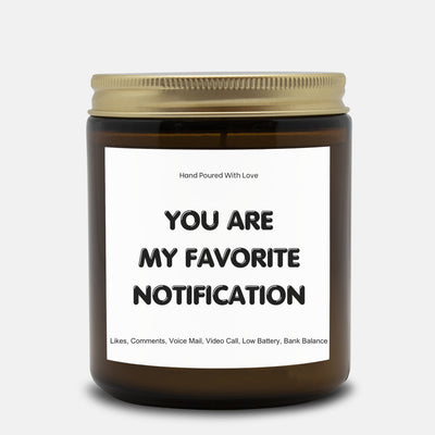 You are my Favorite Notification, Scented Soy Candle, Cheeky Couple Gift, Valentine's Gift, Anniversary Gift, Christmas Gift