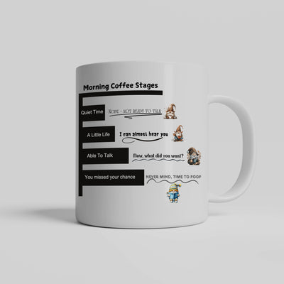 Funny Coffee Mug, Funny Mug with Lines, Shh Almost Now You May Speak Nevermind Time To Poop Morning Mug Funny Tea Cup Funny Gift Men Women