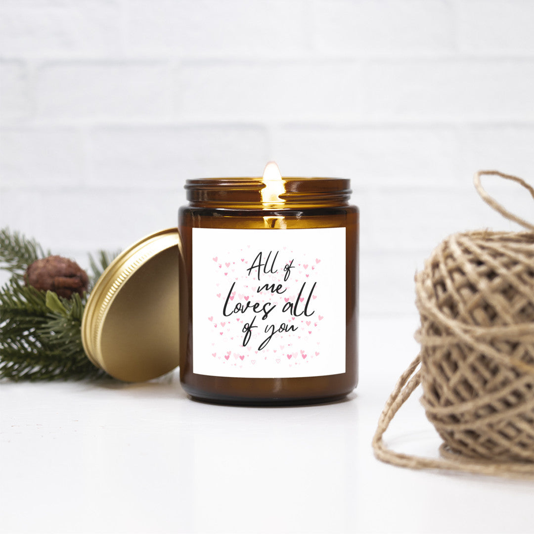 All of Me Loves All of You Candle, Romantic Gift for Valentine’s Day, Anniversary, or Sentimental Home Decor