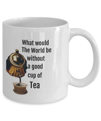 Tea Cup-Tea Can Fix The World, Tea Lover Gift, Steeped To Perfection, Tea and Crumpets